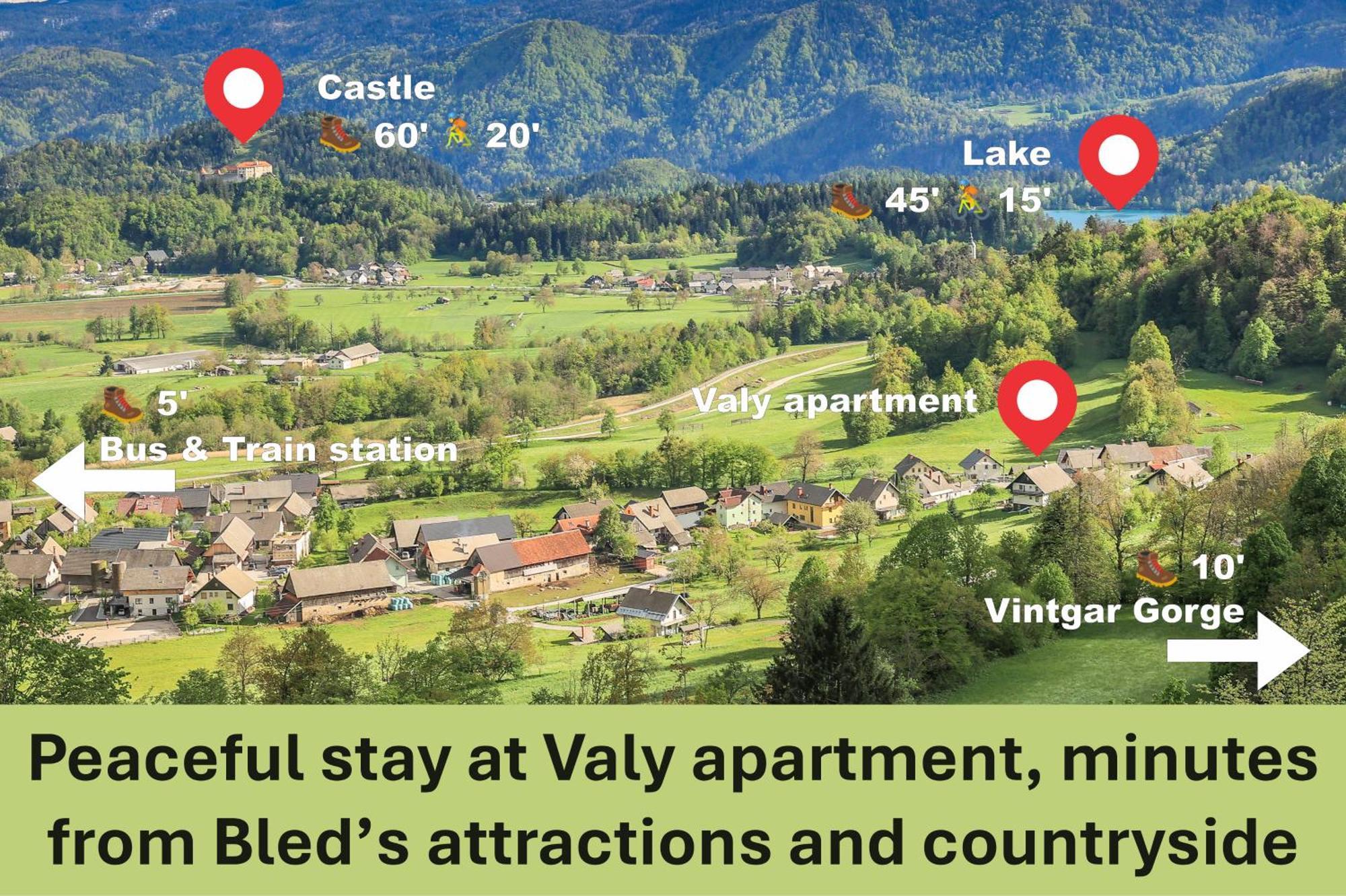 Apartment Valy - Free Bikes, Relaxing Terrace & Near Bled Ngoại thất bức ảnh